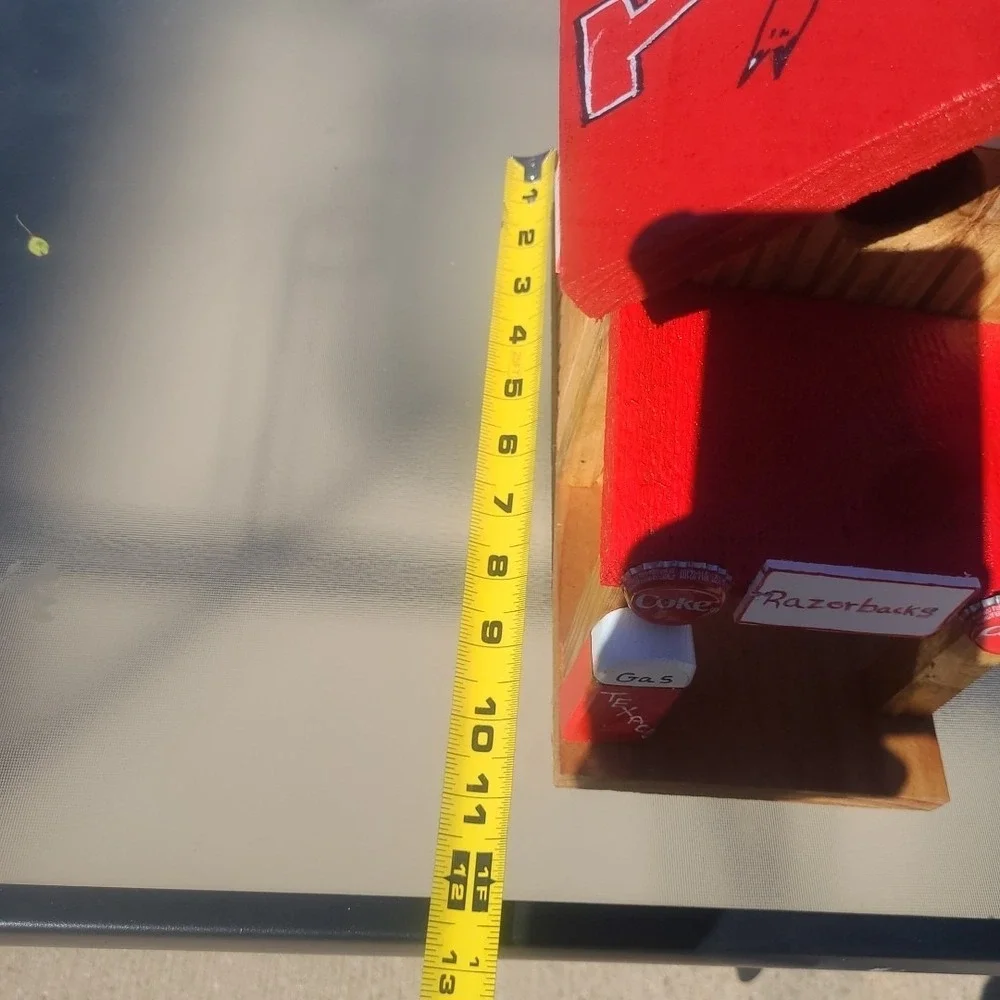 Arkansas Razorbacks Custom Made New Bird House Amazing Detail & Color 11' by 11'